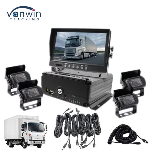 Automóvil Black Box Camera Automóvil DVR SIM SD Card Camión Instrumento de grabación de automóviles MDVR cámaras delanteras y traseras utilizadas para la caja del autobús
