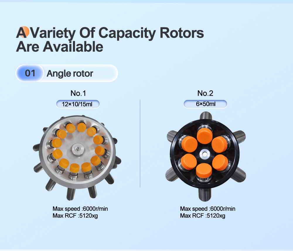 Compact TD6M Laboratory Centrifuge with 12-Slot Angle Rotor 6000 RPM for Sample Prep & Routine Processing