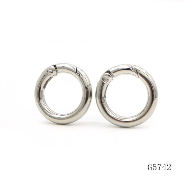 30mm Silver Spring Ring Clasp Openable Metal O Ring Buckle for Bags