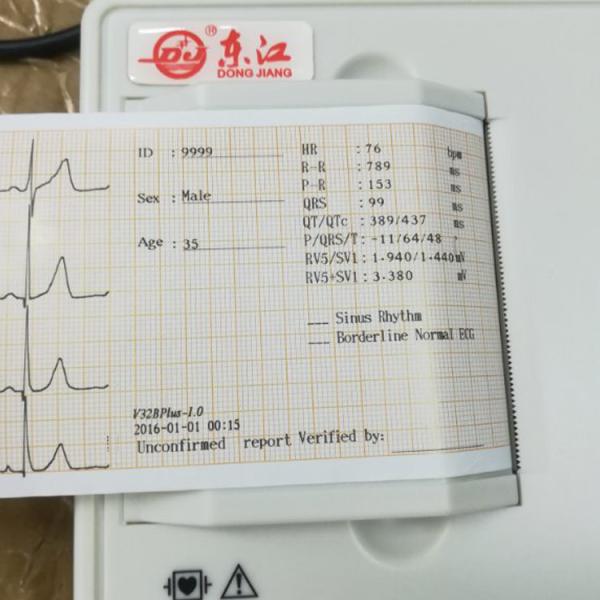 5inch LCD 3 Channel Portable ECG Machine 12 Lead Digital Electrocardiograph Machine