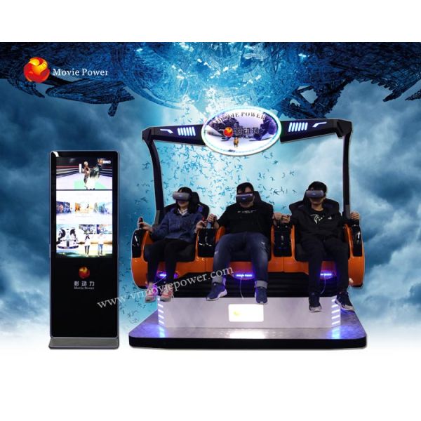 3 Seats Vertual Reality Experinece Vr Cinema Simulator With Electric Control System