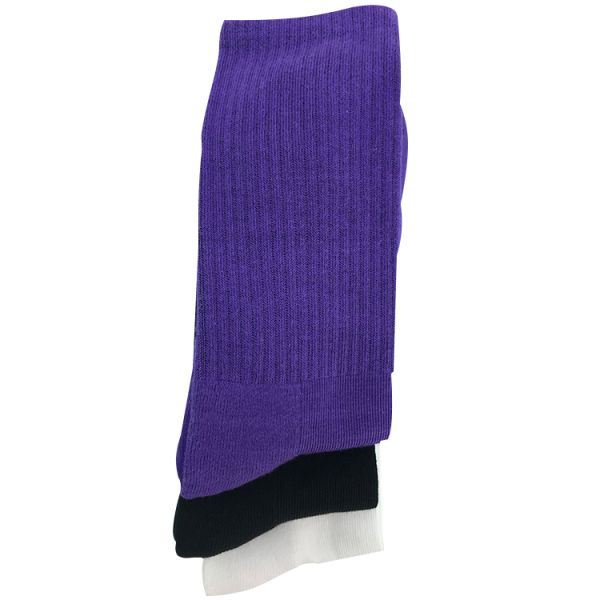 Half Terry Under the Foot Style Sports Socks with Custom Made Knitted Embroidery Logo