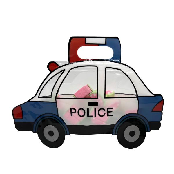 Cartoon Police Car Shape Die Cutting Stand Up Pouch Bags Wholesale with Resealable Zipper for Food Snacks Storage