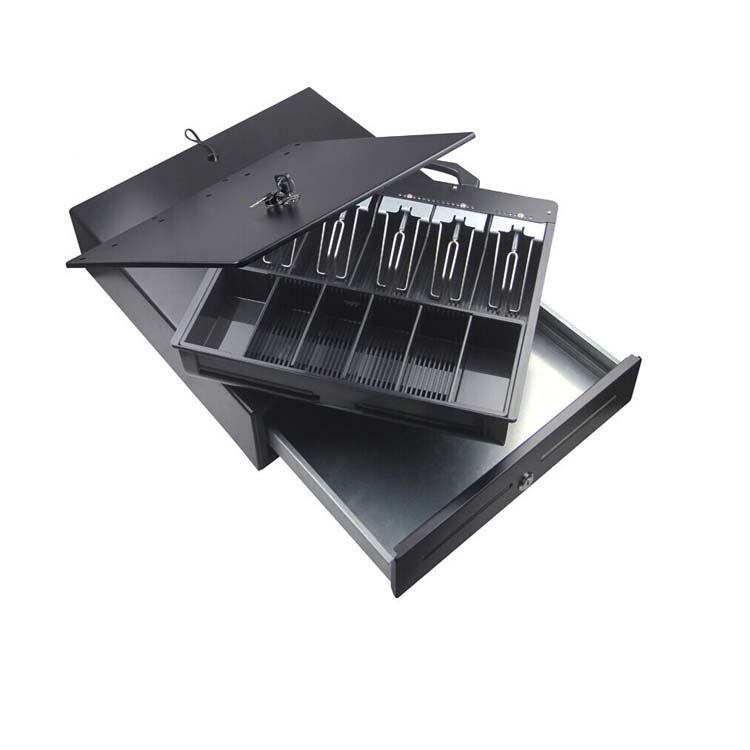 ширина ящика 405mm наличных денег POS RJ11 переключателя 3 12V 24V микро- Lockable