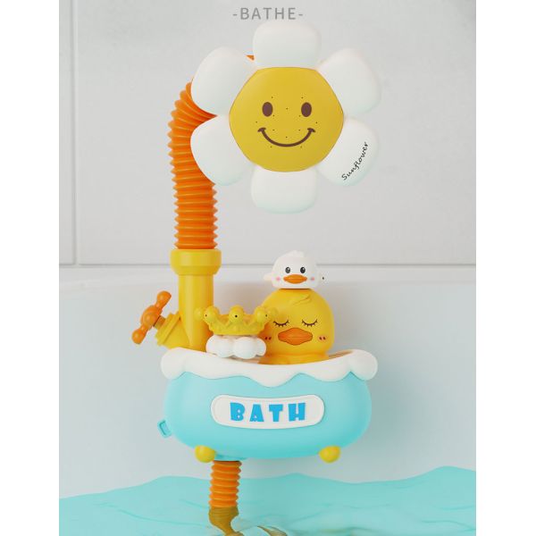 0-24 Months Age Range Unisex Electric Sunflower Shower Toy Children's Duck Spraying Water