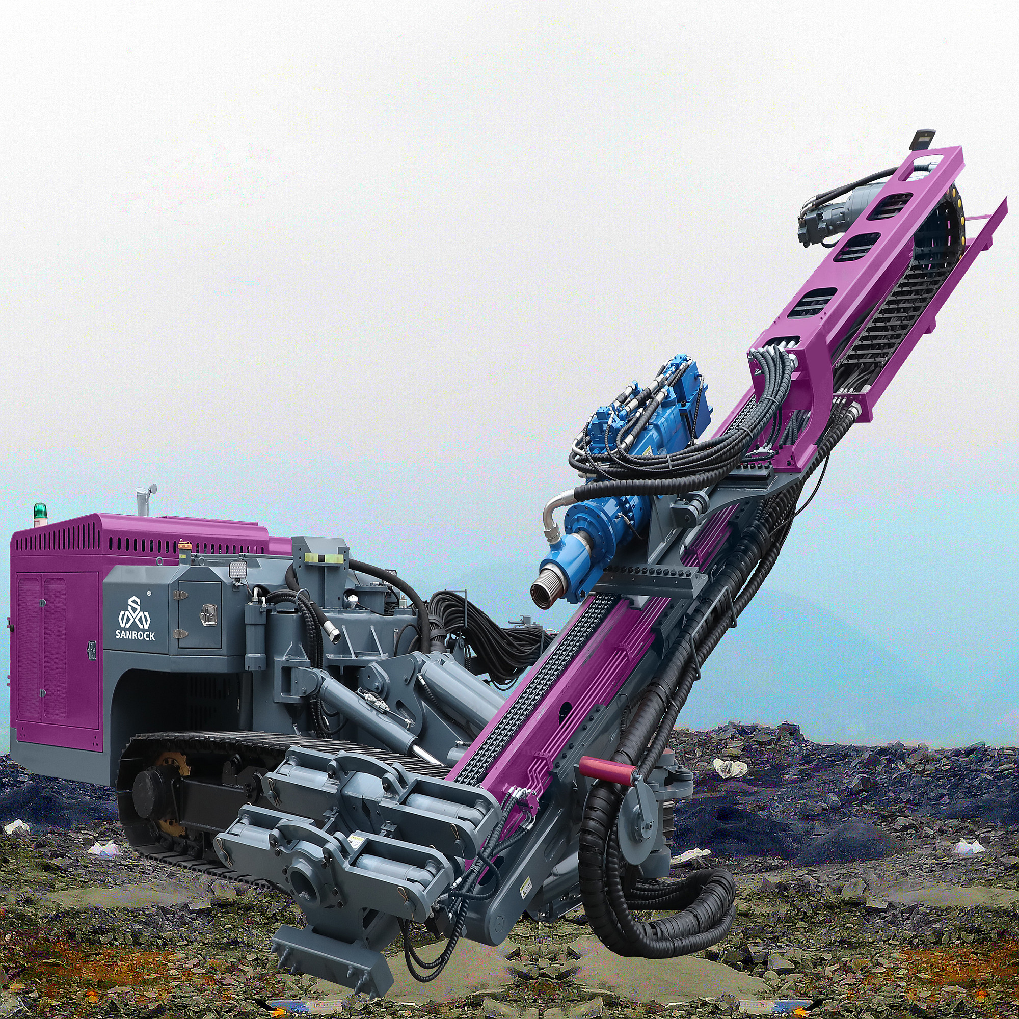 DTH Drilling Rig Mining Hard Rock Blasting Drilling Machine Multifunctional Crawler Drilling Rig