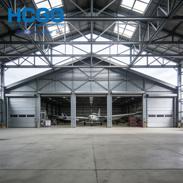 Hot Dip Galvanized Steel Airplane Hangar Seismic Resistance Metal Hangar Building