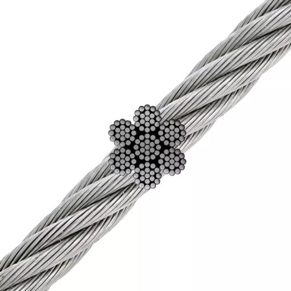 Cable de câble en acier galvanisé à froid spécial en acier inoxydable 316