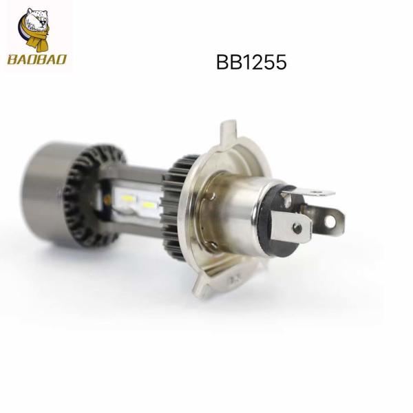 lâmpada de 12V de metal branco H4 LED com ventoinha de luz interior de motocicleta