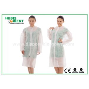 PP/SMS Disposable Lab Coat/Light Weight Disposable Medical Clothing with zip