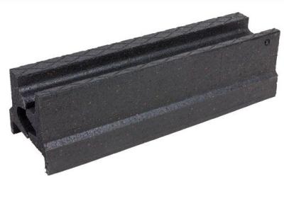 Almohadillas de goma ranuradas negras para vías férreas 45/66mm