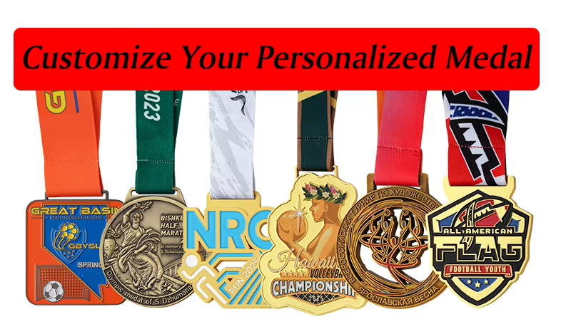 Wholesale Custom 3D Gold Zinc Alloy Medals – Design Your Own for Marathon, Running & Sport Awards