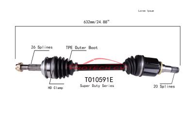 Toyota Left Right Front Cv Shaft Front Axle Assembly Replacement