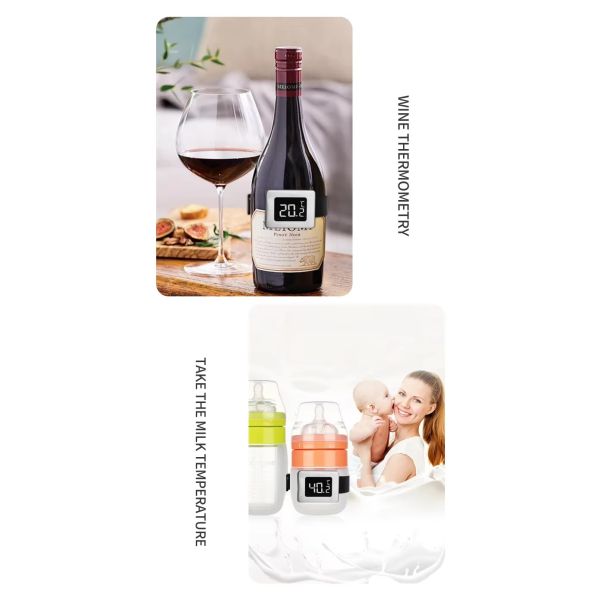 TL8028 Digital Temperature Measurement Band Wine Thermometer for Wine Bottles Digital Wine Temperature Gauge