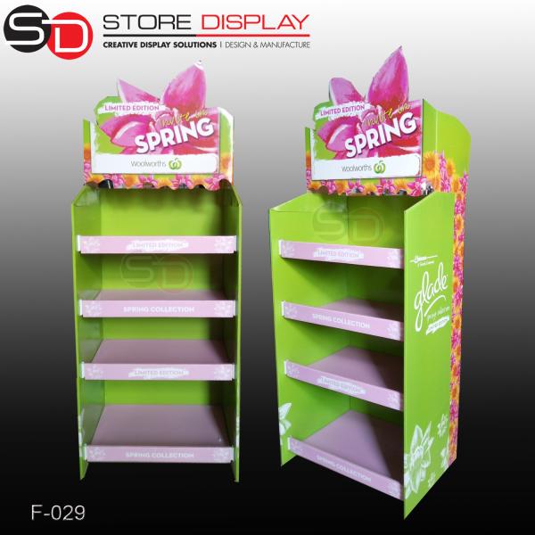 custom made cardboard corrugated paper stand shelf for gift box