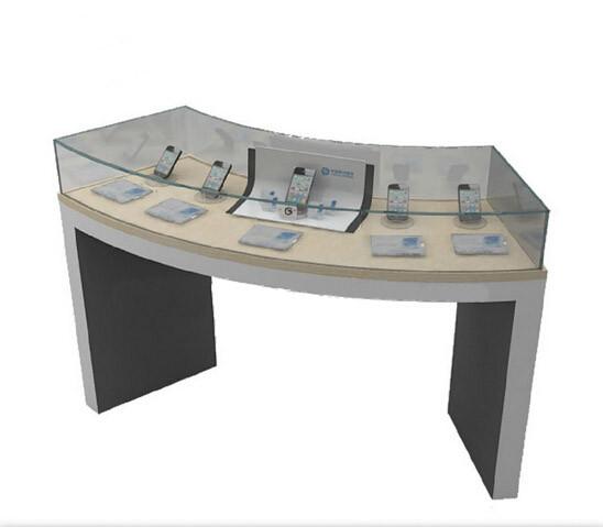 Wooden Glass Display Cabinet  For Selling Modern Designed Mobile Phone