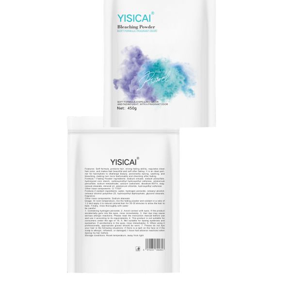 450 g de polvo blanqueador de salón profesional Piaochun, resultado de aclaración de 8-9 niveles, tipo suave bajo en amoníaco, fórmula sin polvo de hierbas verdes