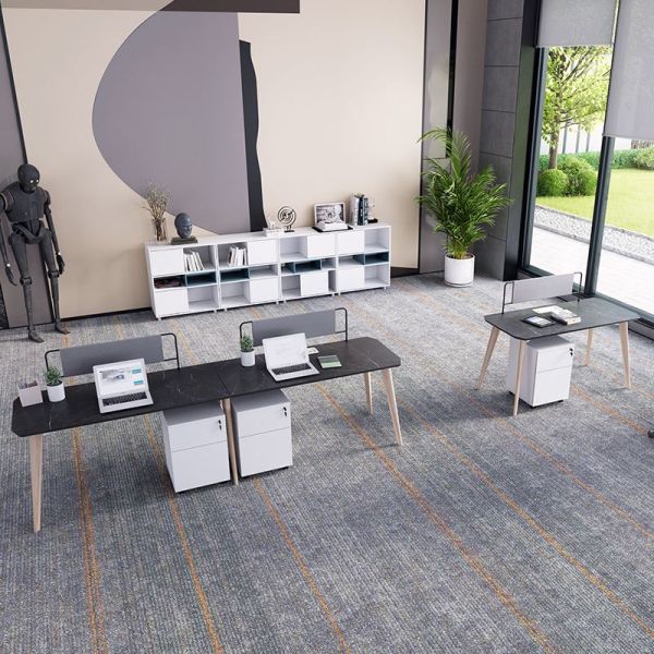 Современный персонал Деревянный исполнительный стол кабинет офисная рабочая станция комбинированный стол