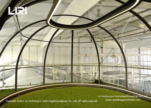 Polycarbonate Roundhouse Luxury Glamping Tents Garden Dining Room Pod Crystal Dome Restaurant Event Tents