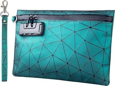 Smell Proof Bags with Combination Lock,Carbon Lined Odor Proof Pouch 10.2 x 7.2 inches Medicine Lock Bag Travel Storage
