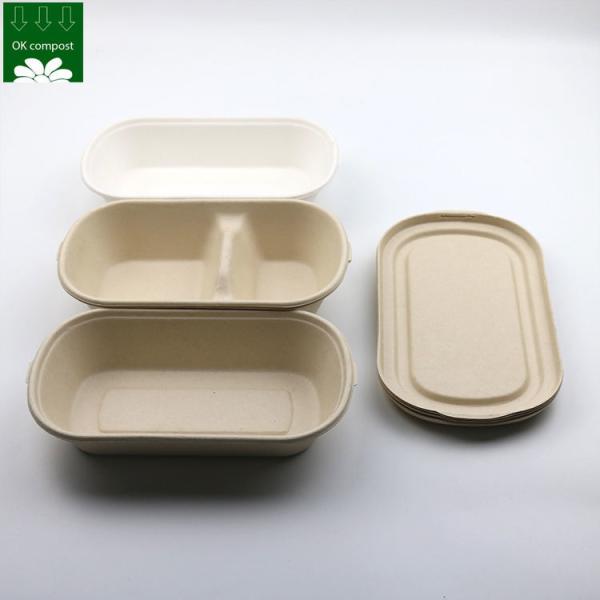 Custom Biodegradable Sugarcane Bagasse Pulp Fiber Fast Food Packing Paper Box Bio Degradable Takeaway To Go Container
