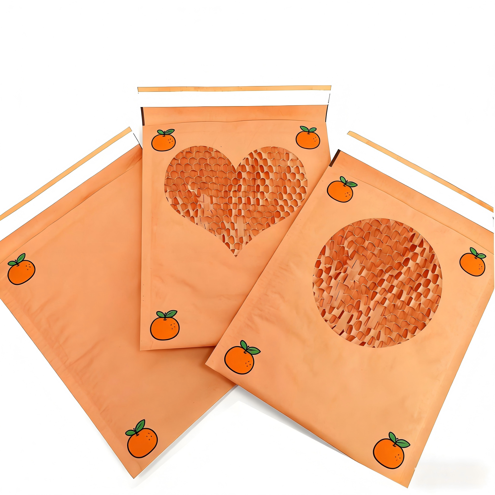 Custom Size Honeycomb Paper Mailer with 100% Recyclable Honeycomb Cushion Structure for Eco Protective Packaging