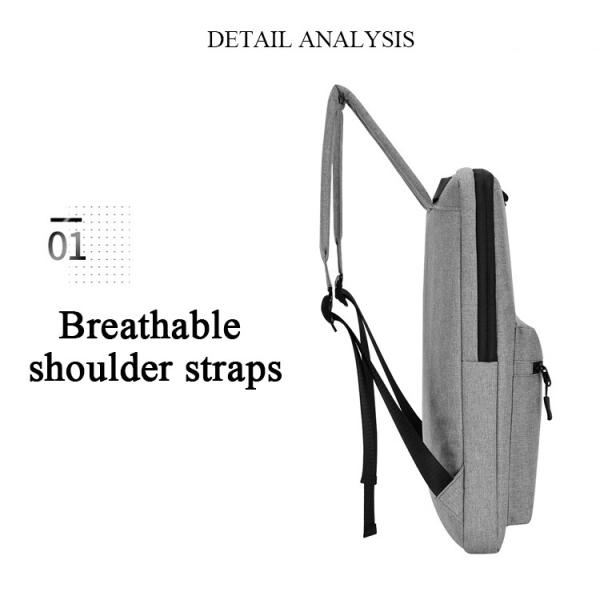 Portatif Homme 15 pouces ordinateur portable Smart Sac à dos ultra mince sac de loisirs avec USB