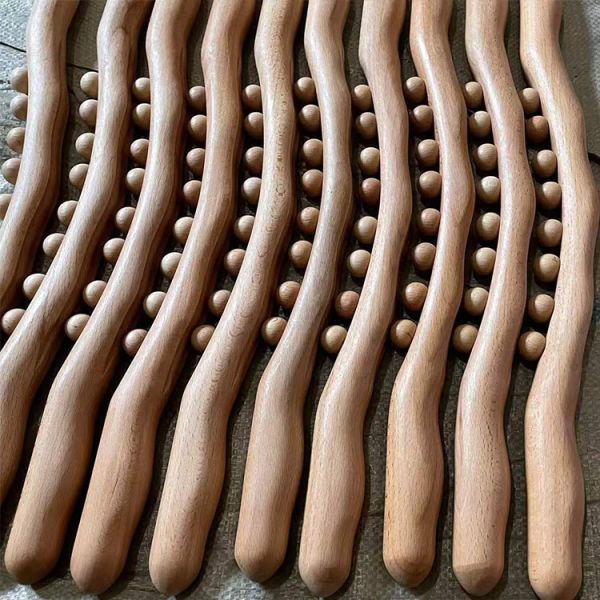 Natural Wood Massage Stick for Body Belly Back Scraping SPA Therapy Roller Tool Point Treatment Guasha Relax