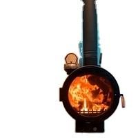 les brûleurs 100cm suspendus au plafond de rondin de cheminée de 90cm rouille résistance