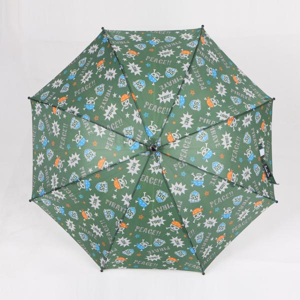 Child Kids Rain Umbrella Full Color Printing OEM Custom Design Zinc Plating Metal Pole