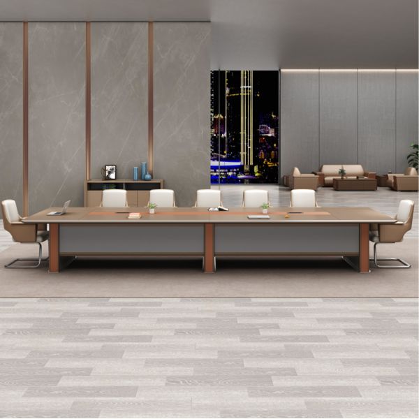 Modern Wooden Luxury Conference Rectangle Panel Table Office Furniture Table For Boardroom Meeting Room Conference Desk