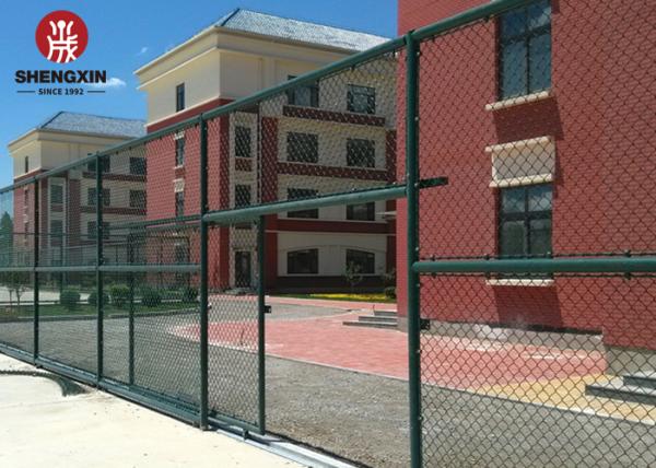 Height 3.0m Chain Link Mesh Fence Plastic Coating Antiseptic