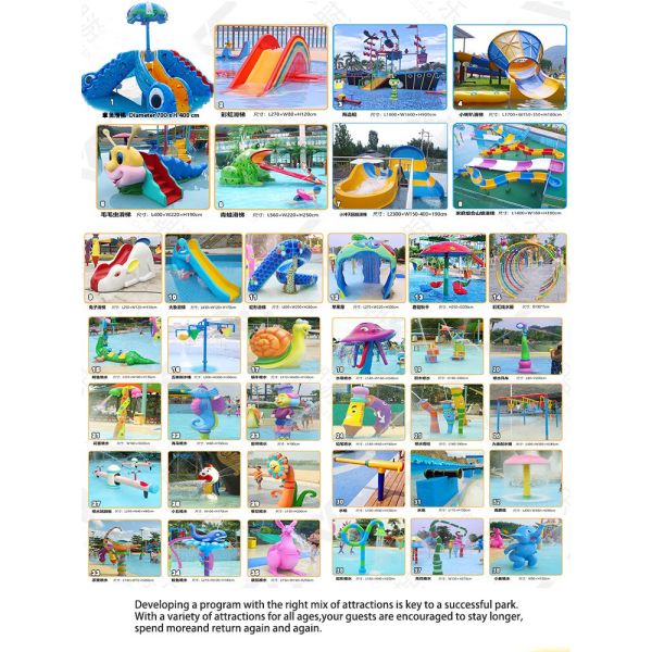 Water Attraction Amusement Park Slides Swimming Pool Water Slide