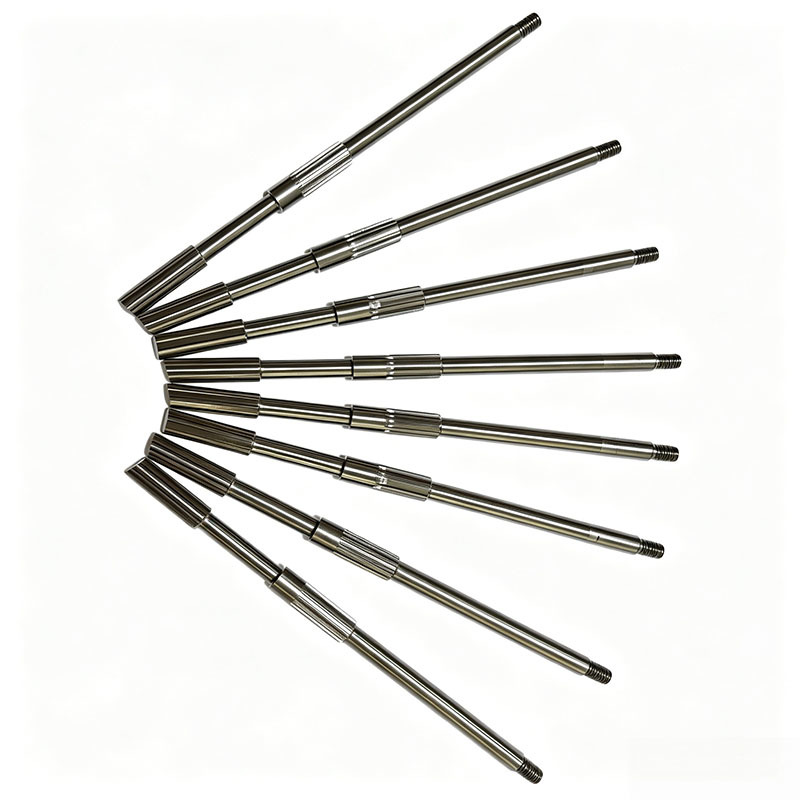 Precision CNC Machined Stainless Steel Long Shaft and Bent Link Rod with Customizable Dimensions for Mechanical Linkage