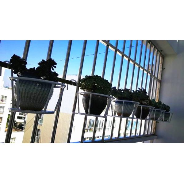 Black Single Tier Metal Flower Pot Stand , 18x22x12cm Single Tier Plant Stand