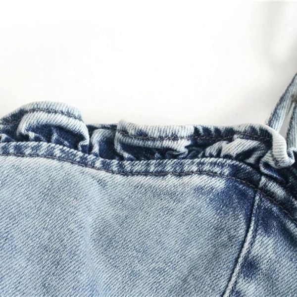 Одежда джинсовой ткани края пластинчатого гриба моды лета OEM фабрики соединяя женская изготовленная на заказ