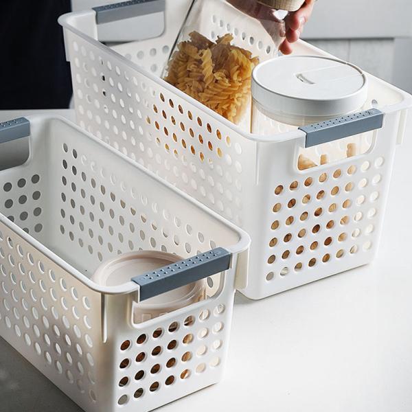 Grey 40*20.6 Rectangular Plastic Storage Baskets For Clothes Durable