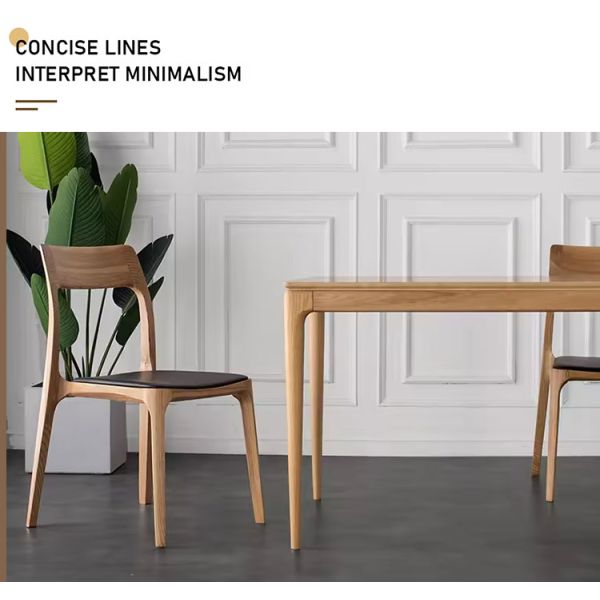 Dining Room Furniture MOYI Italian Ash Wood Nordic Wooden Contemporary Luxury Modern Dining Chairs Home Furniture General