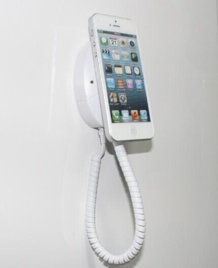 COMER retractable Wall Mounted Brackets for Mobile Phone Alarm Locking Holder Kiosk