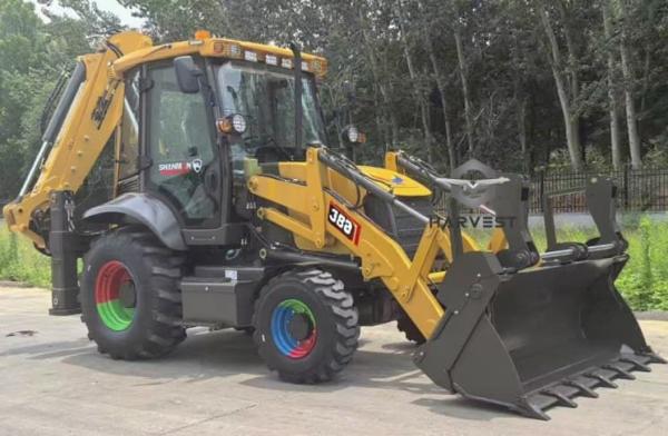 4*4 SAM388 Backhoe Loader with 6 in 1 Bucket Hot Sale in Ecuador