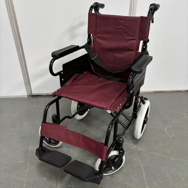 Lightweight 13.8kg Manual Wheelchair With Attendant Brakes, Toggle Locks & Fire-Resistant Seat