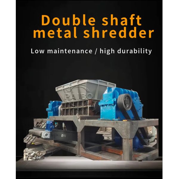 New Arrival Double-Shaft Scrap Metal Shredder Metal Waste Crusher Recycling Equipment