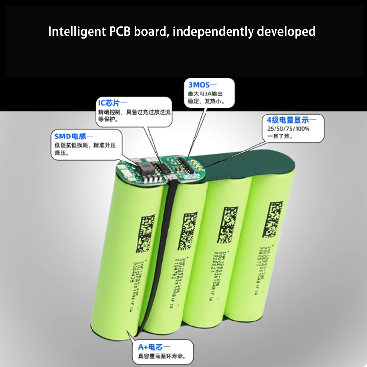 Custom Rechargeable Aa Battery Type-c Usb Charging Port 15000mah 5V2A Rechargeable Battery 18650 Type-C