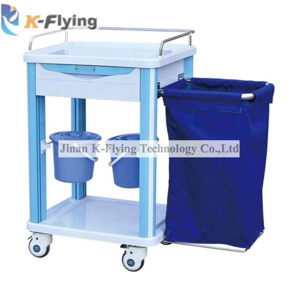 Dirt Cleaning Emergency Crash Trolley With Cleaning Bag