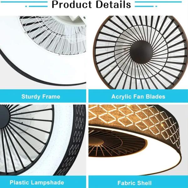 70W 570mm LED Fan Lights Adjustable Brightness Easy Installation For Bedroom