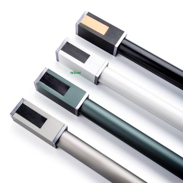Hot Sale Electrophoresis Optional Roman Pole Aluminium Silent Window Rod For Hotel