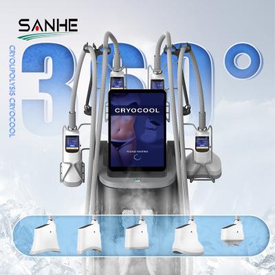 360 Degree Cooling 5 Handles Cryo Lipolysis Cryolipolyse Equipment 4 Handle Fat Freezing Machine