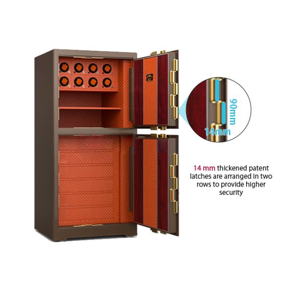 Solid Steel Large Jewelry Safe Box Luxury Watch Winder Safe With Jewelry Drawer
