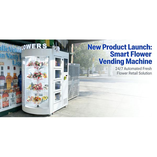 24/7 Unattended Retail Solution Fresh Flower Vending Machine with Smart Cold Chain