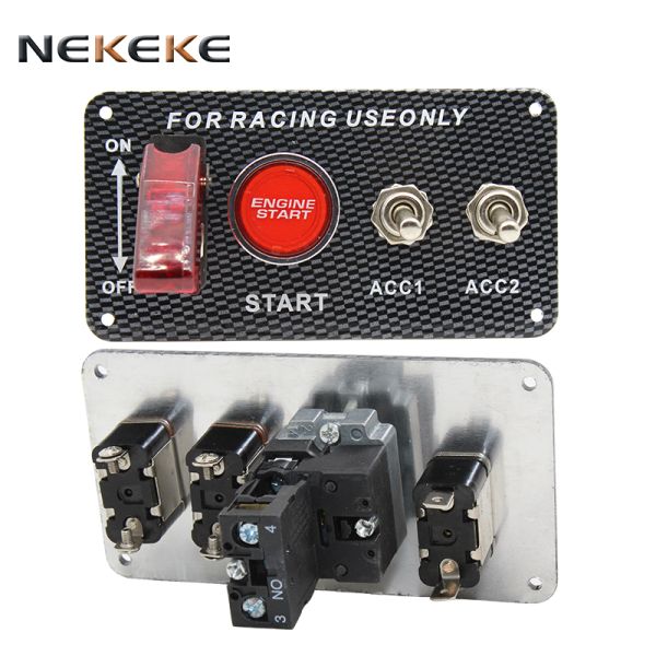 Carbon Fiber Marine Rocker Switch Panel with IP65 Waterproof Rating and 10000 Cycles Durability